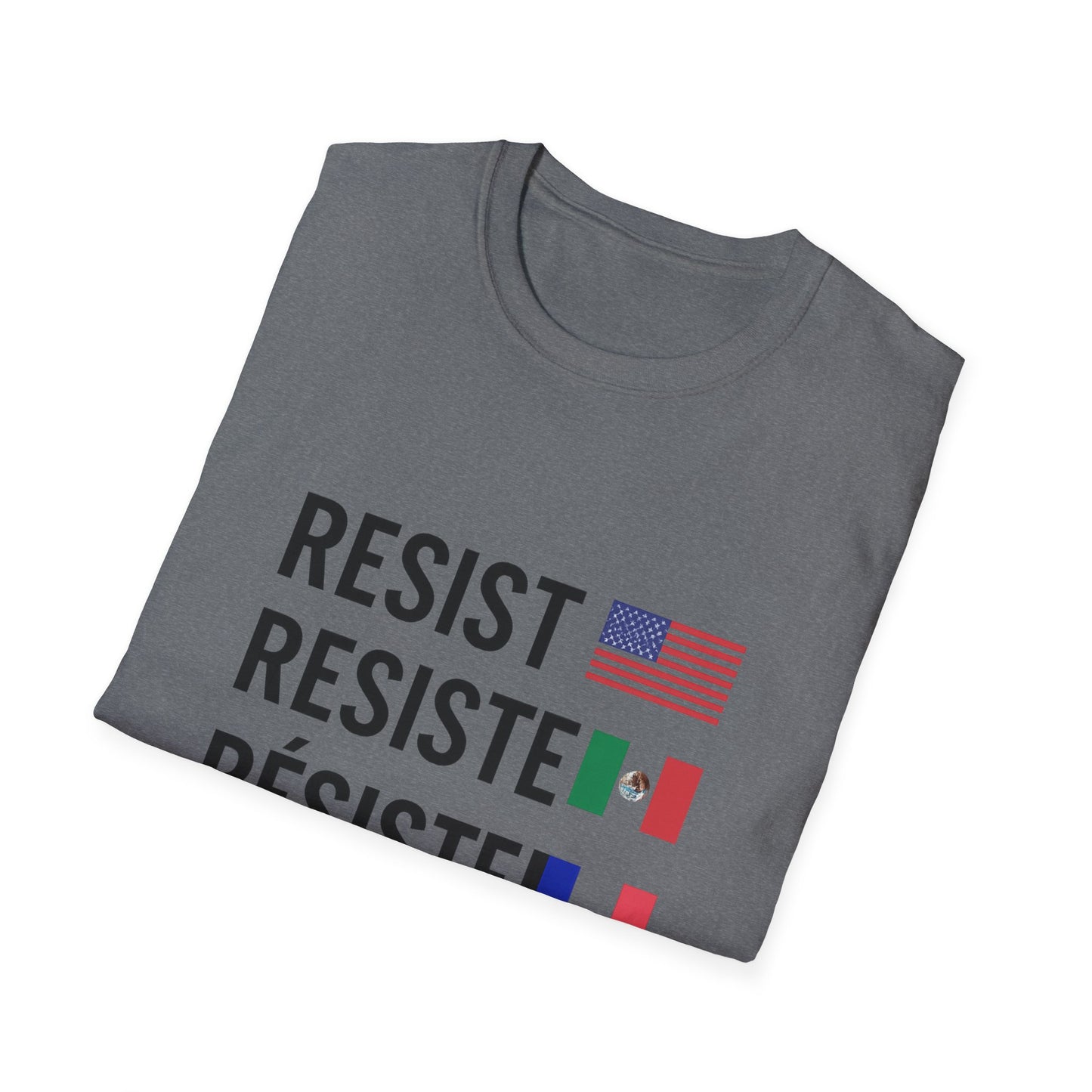 Resist Unisex Softstyle T-Shirt - Empowerment Tee for Activists, Protest Wear, Social Justice Apparel, Gift for Allies