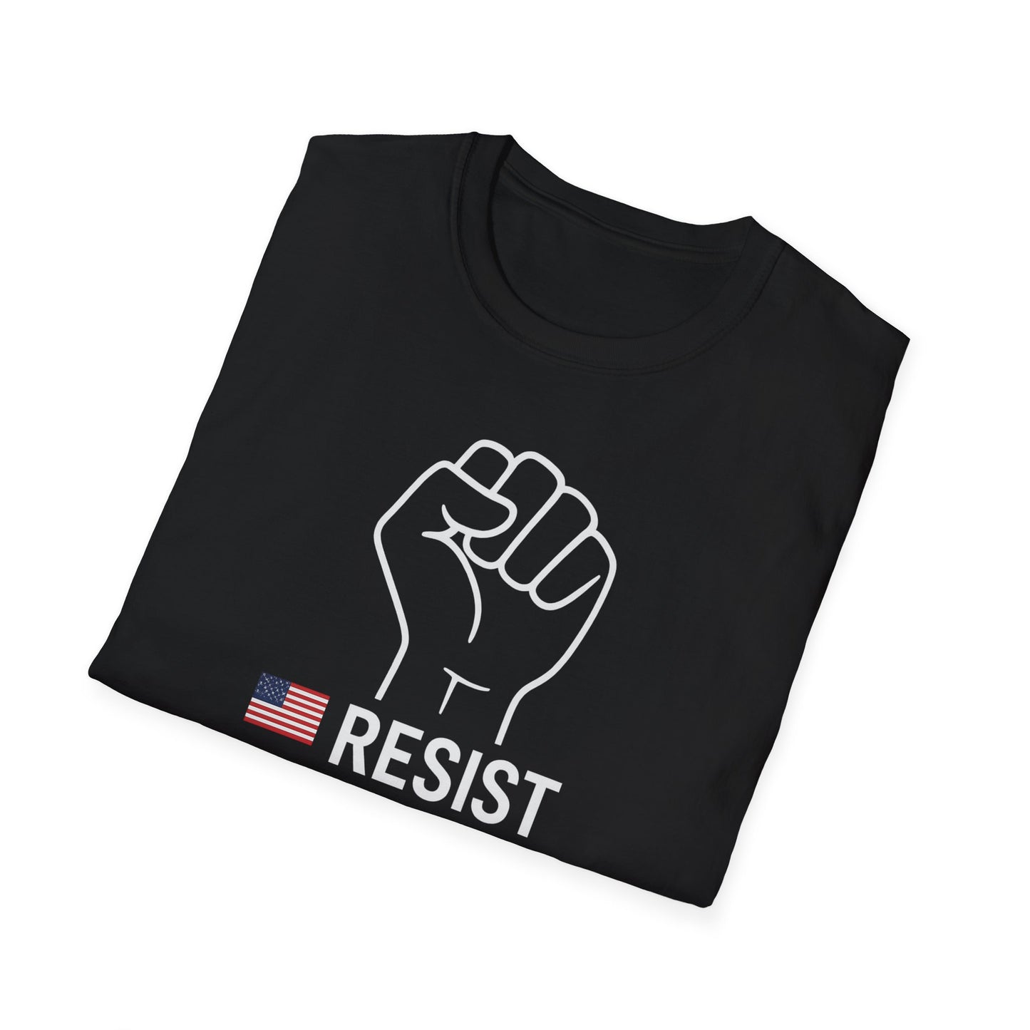 Resist Unisex Softstyle T-Shirt - Empowering Graphic Tee for Activists, Equality Apparel, Protest Wear, Gift for Allies