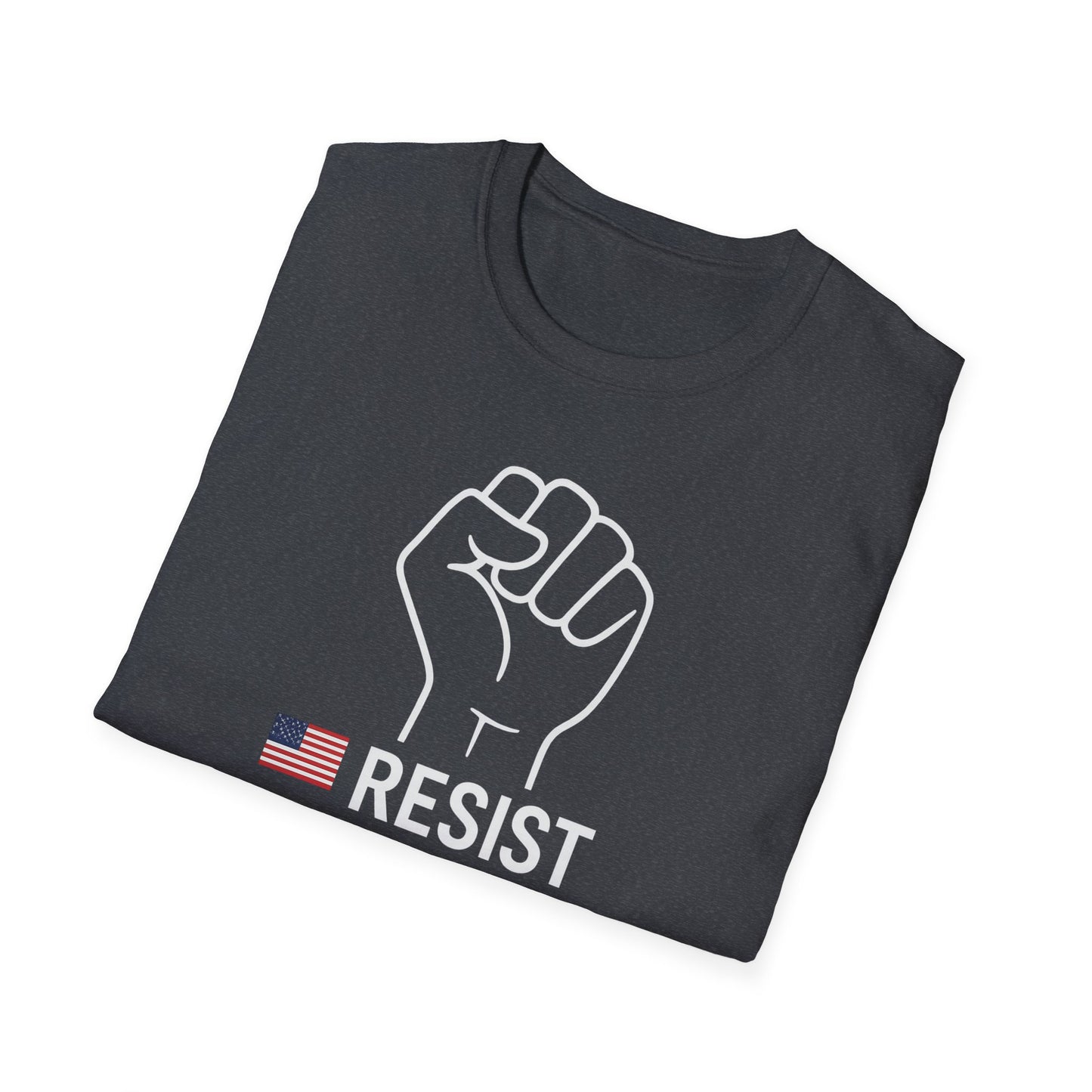 Resist Unisex Softstyle T-Shirt - Empowering Graphic Tee for Activists, Equality Apparel, Protest Wear, Gift for Allies