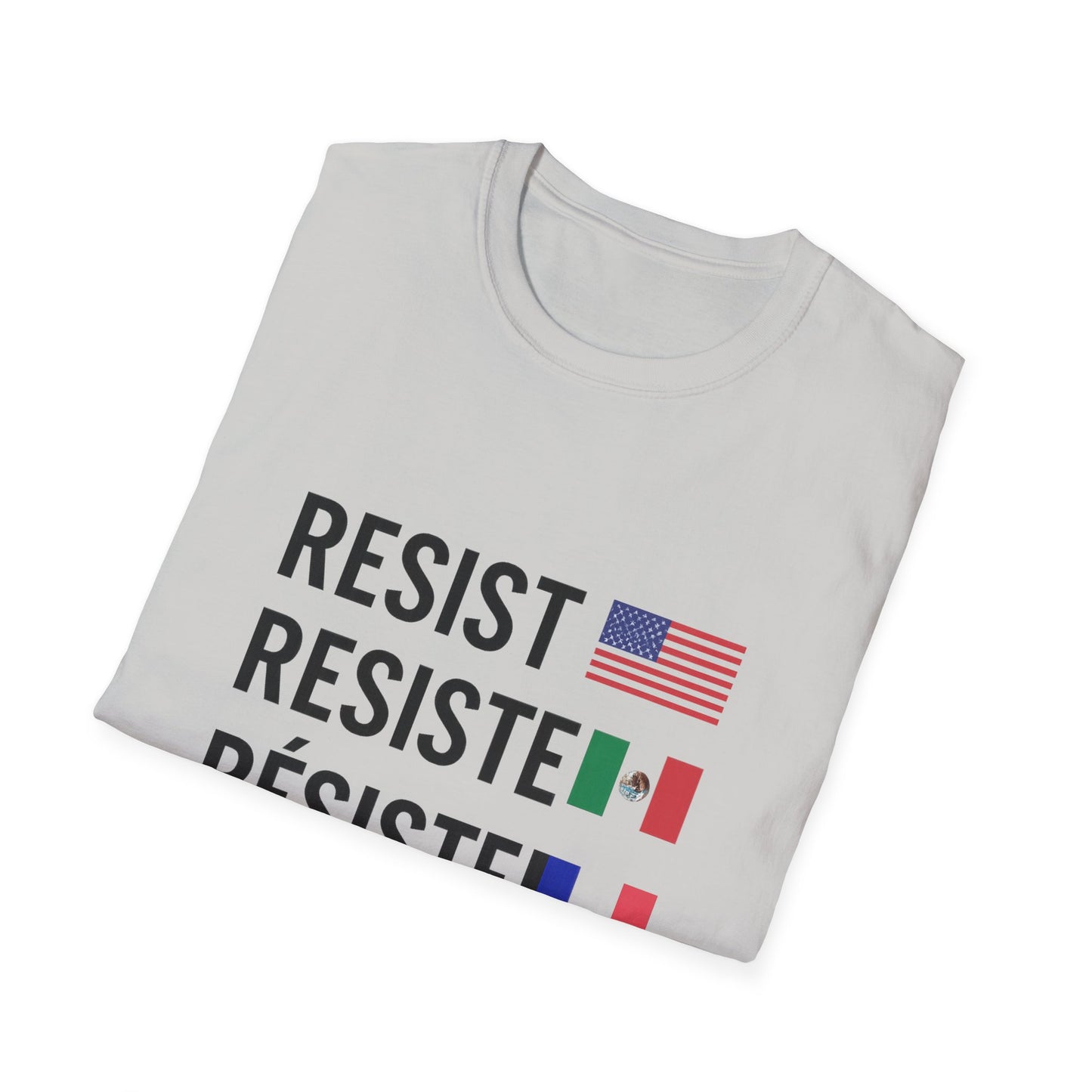 Resist Unisex Softstyle T-Shirt - Empowerment Tee for Activists, Protest Wear, Social Justice Apparel, Gift for Allies