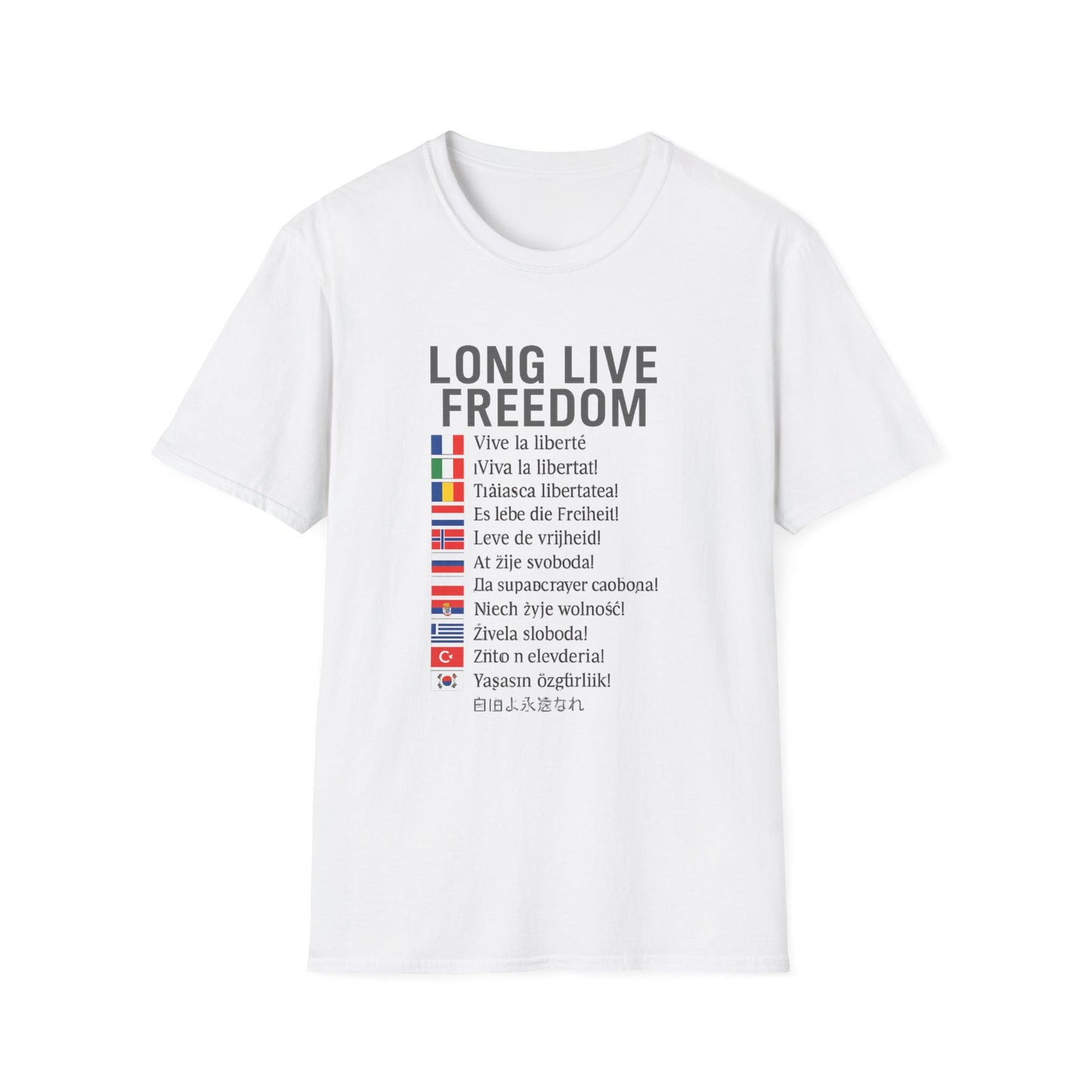 Long Live Freedom T-Shirt | Vintage Style Tee for Freedom Lovers | Unisex Shirt for Casual Wear, Gift, Independence Day, Travel