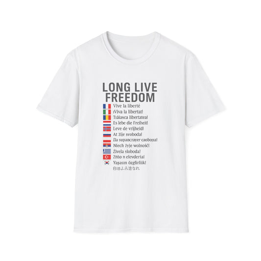 Long Live Freedom T-Shirt | Vintage Style Tee for Freedom Lovers | Unisex Shirt for Casual Wear, Gift, Independence Day, Travel