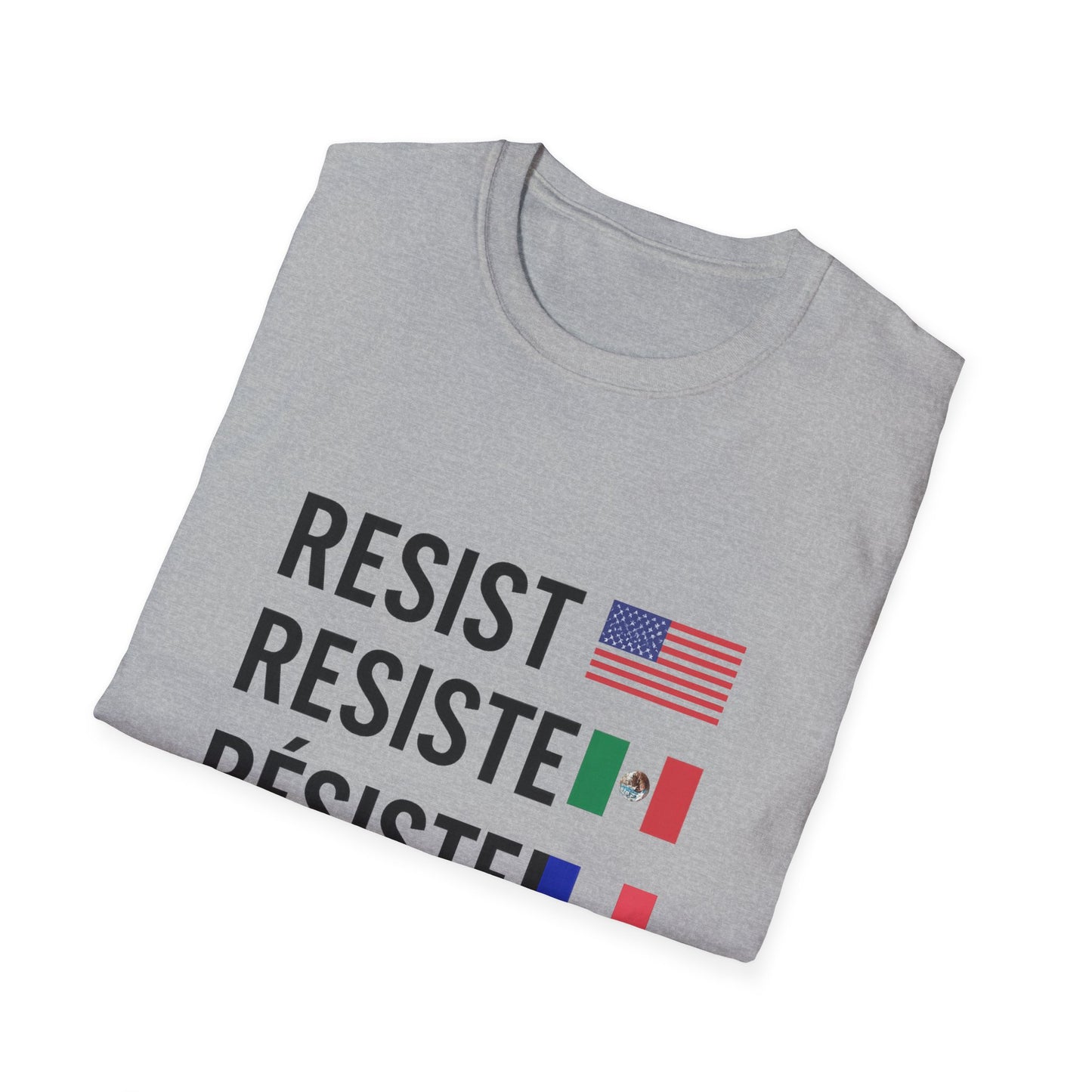 Resist Unisex Softstyle T-Shirt - Empowerment Tee for Activists, Protest Wear, Social Justice Apparel, Gift for Allies