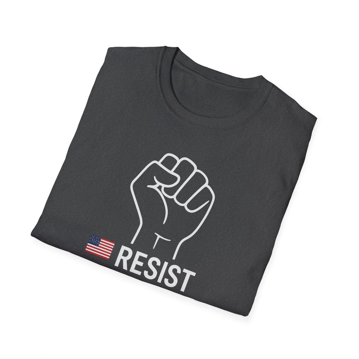 Resist Unisex Softstyle T-Shirt - Empowering Graphic Tee for Activists, Equality Apparel, Protest Wear, Gift for Allies